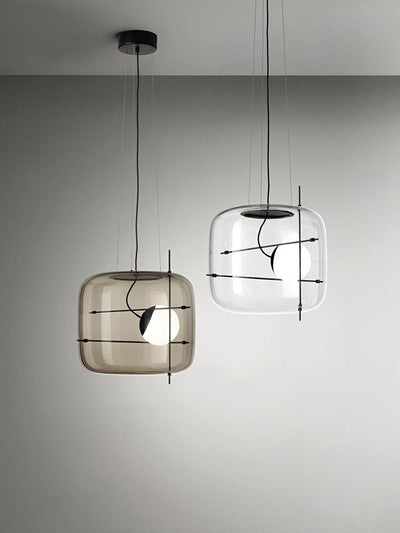 Plot Glass Pendant Light – Soft Diffused Glow with Modern Ventilated Design