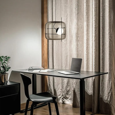 Plot Glass Pendant Light – Soft Diffused Glow with Modern Ventilated Design