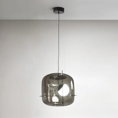 Plot Glass Pendant Light – Soft Diffused Glow with Modern Ventilated Design