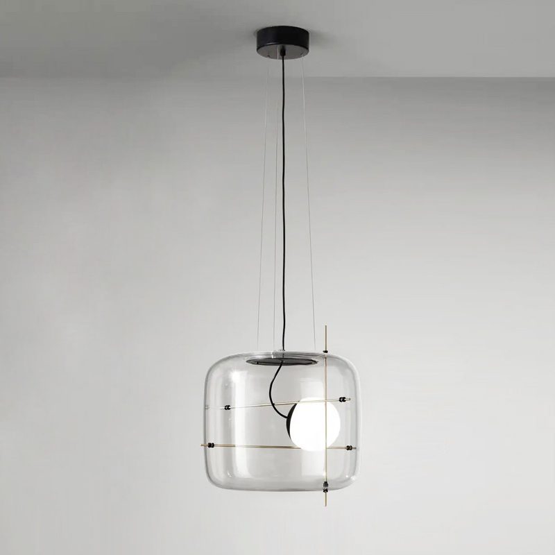 Plot Glass Pendant Light – Soft Diffused Glow with Modern Ventilated Design
