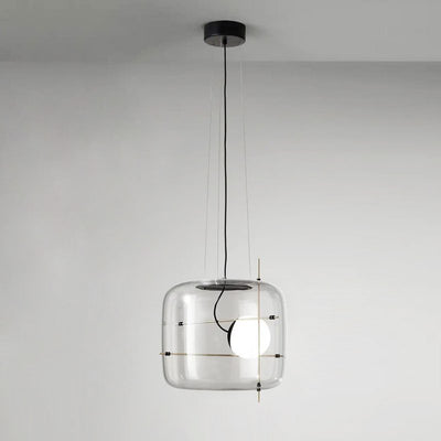 Plot Glass Pendant Light – Soft Diffused Glow with Modern Ventilated Design