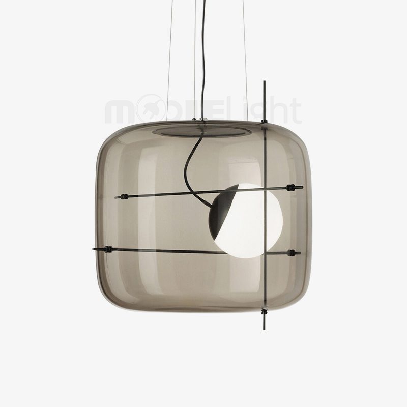 Plot Glass Pendant Light – Soft Diffused Glow with Modern Ventilated Design