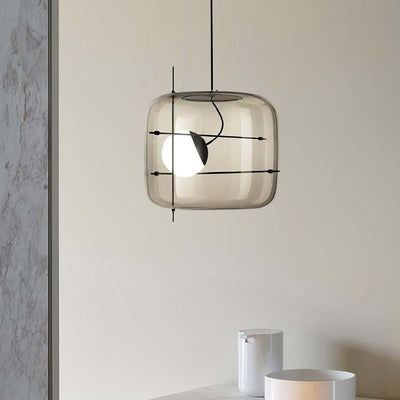 Plot Glass Pendant Light – Soft Diffused Glow with Modern Ventilated Design