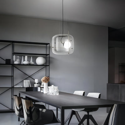 Plot Glass Pendant Light – Soft Diffused Glow with Modern Ventilated Design