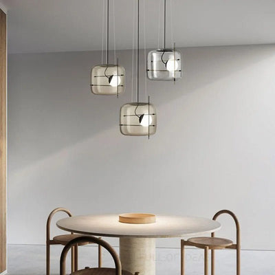 Plot Glass Pendant Light – Soft Diffused Glow with Modern Ventilated Design
