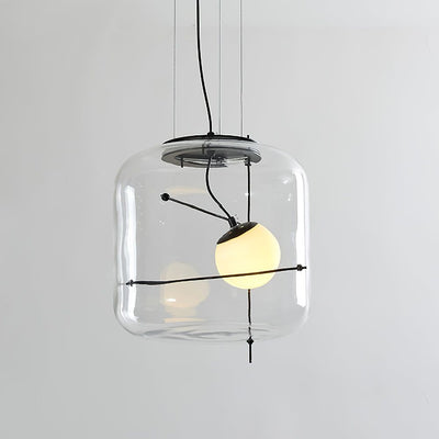 Plot Glass Pendant Light – Soft Diffused Glow with Modern Ventilated Design
