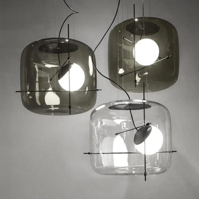 Plot Glass Pendant Light – Soft Diffused Glow with Modern Ventilated Design