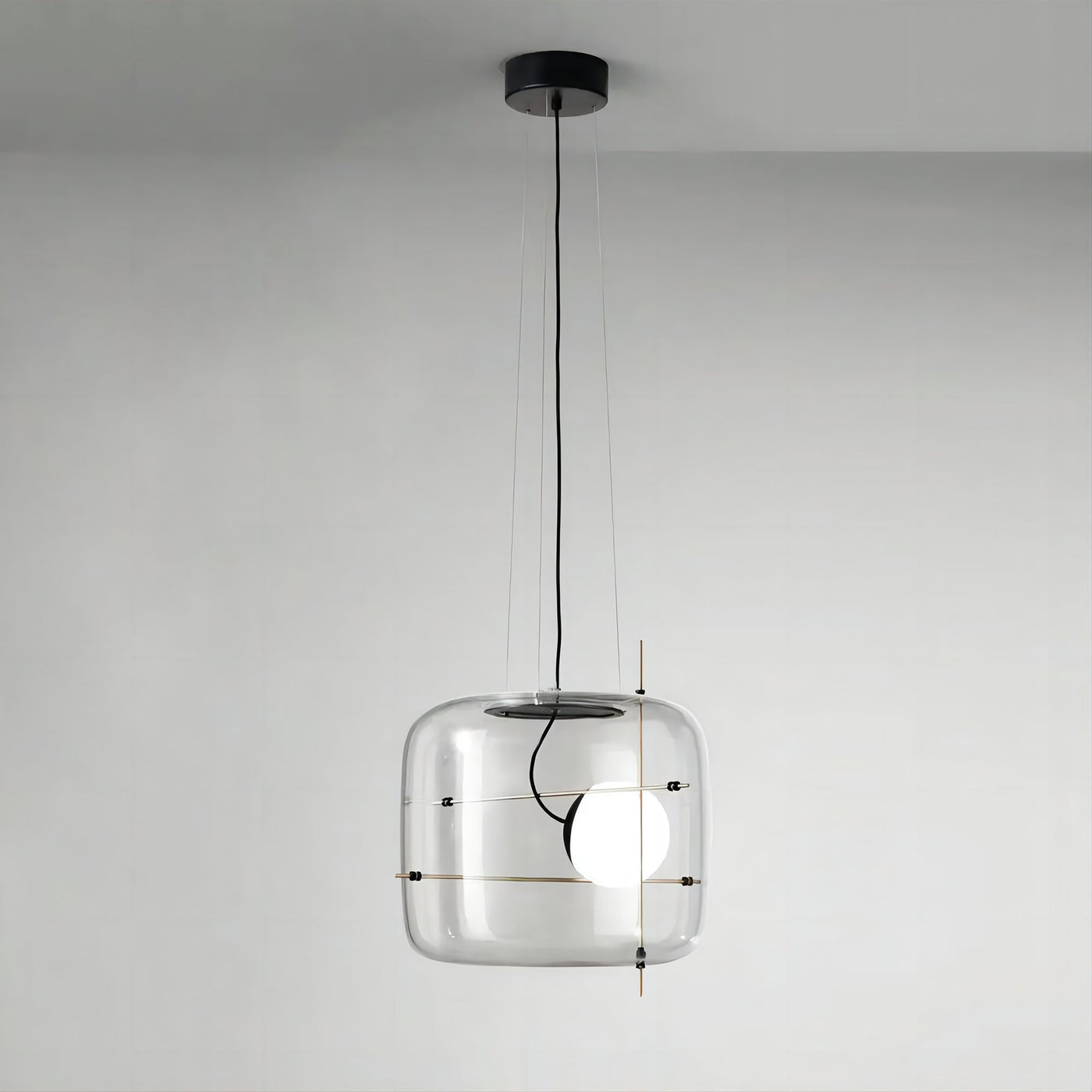 Plot Glass Pendant Light – Soft Diffused Glow with Modern Ventilated Design