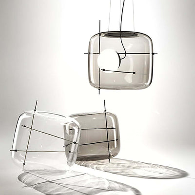 Plot Glass Pendant Light – Soft Diffused Glow with Modern Ventilated Design
