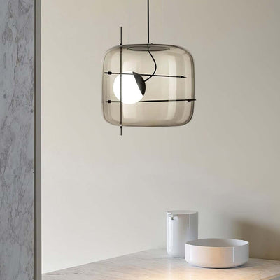 Plot Glass Pendant Light – Soft Diffused Glow with Modern Ventilated Design