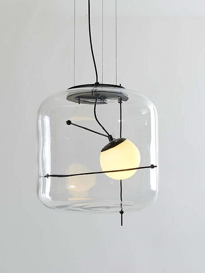Plot Glass Pendant Light – Soft Diffused Glow with Modern Ventilated Design