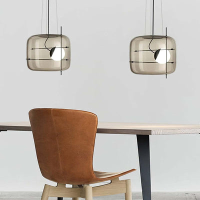 Plot Glass Pendant Light – Soft Diffused Glow with Modern Ventilated Design