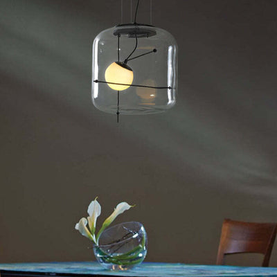 Plot Glass Pendant Light – Soft Diffused Glow with Modern Ventilated Design