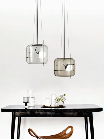 Plot Glass Pendant Light – Soft Diffused Glow with Modern Ventilated Design