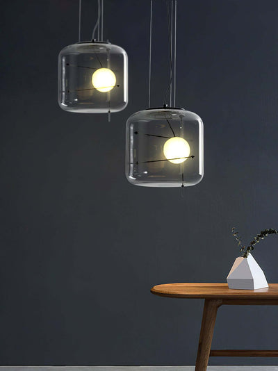 Plot Glass Pendant Light – Soft Diffused Glow with Modern Ventilated Design