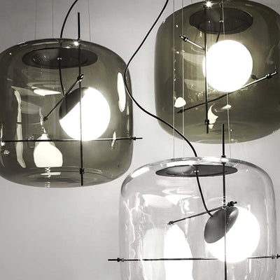 Plot Glass Pendant Light – Soft Diffused Glow with Modern Ventilated Design