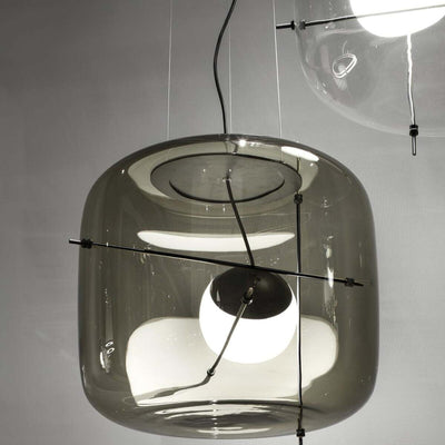 Plot Glass Pendant Light – Soft Diffused Glow with Modern Ventilated Design