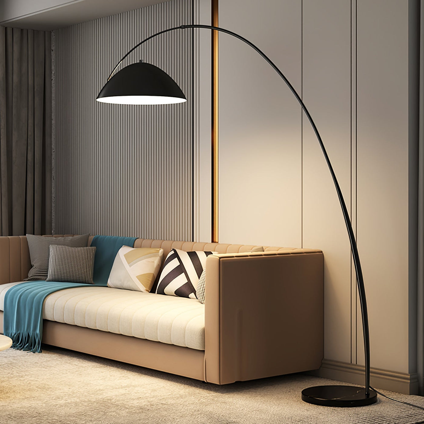 Verse Arc Floor Lamp – Sleek Adjustable Metal Lamp with Scandinavian Design