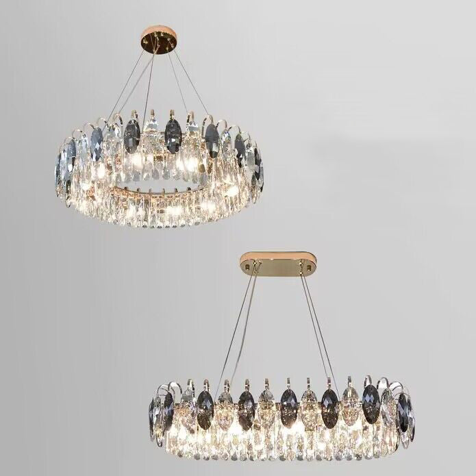 Luxury K9 Crystal Chandelier – Elegant Rose Gold Design & Dimmable LED
