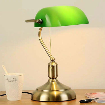 European Glass Table Lamp – Elegant Classic Design with Metal Base (E27, 16-20W)