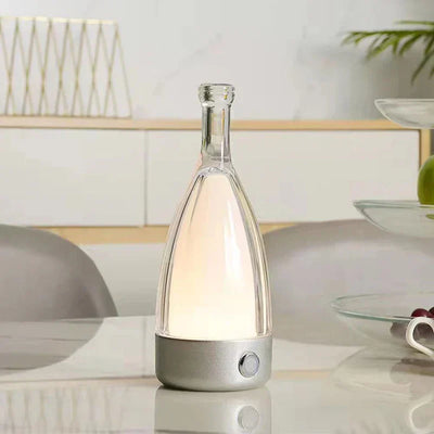 Rechargeable Wine Bottle Night Light – Touch-Control LED Lamp with Dimmable Modes