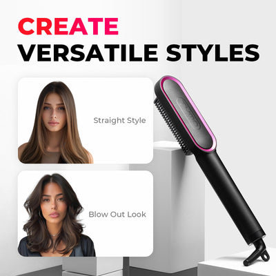 Élégance Straightening Brush – Smooth, Shiny Hair in Minutes