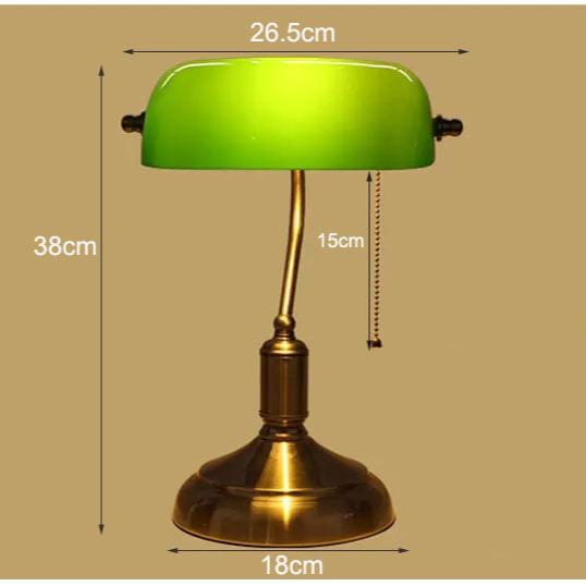 European Glass Table Lamp – Elegant Classic Design with Metal Base (E27, 16-20W)