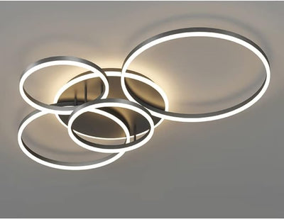 Modern LED Ceiling Light – Dimmable Ring Design with Remote Control