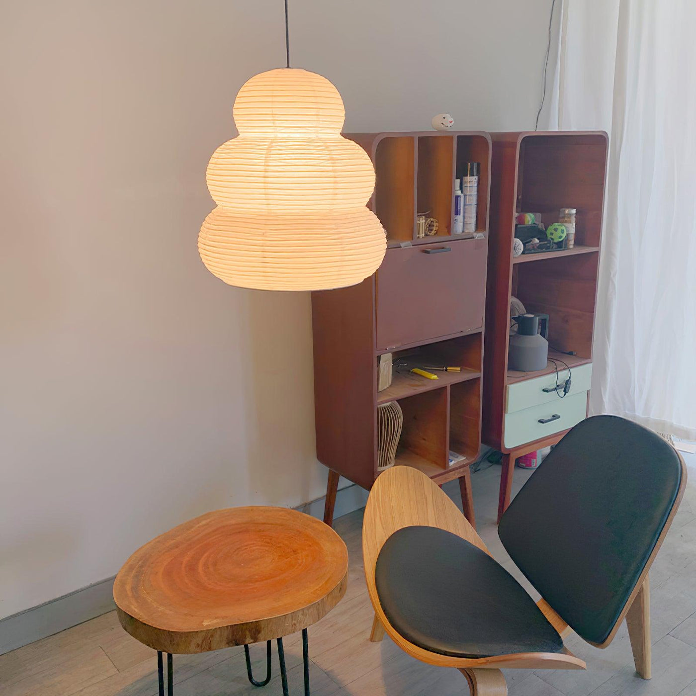 Rice Paper Pendant Light – Soft, Diffused Glow with Natural Elegance