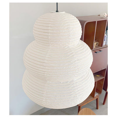 Rice Paper Pendant Light – Soft, Diffused Glow with Natural Elegance