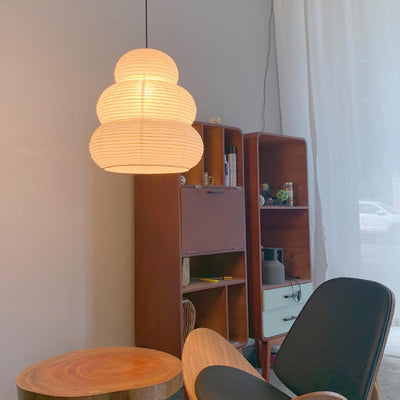 Rice Paper Pendant Light – Soft, Diffused Glow with Natural Elegance
