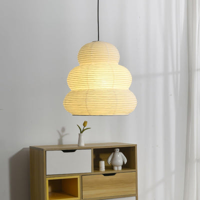 Rice Paper Pendant Light – Soft, Diffused Glow with Natural Elegance