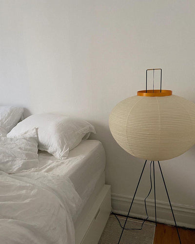 Rice Paper Floor Lamp – Minimalist Soft Glow Lighting for a Tranquil Ambience