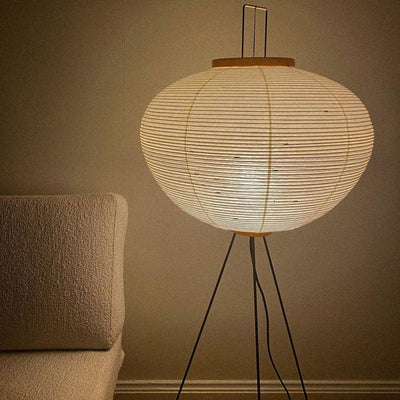 Rice Paper Floor Lamp – Minimalist Soft Glow Lighting for a Tranquil Ambience