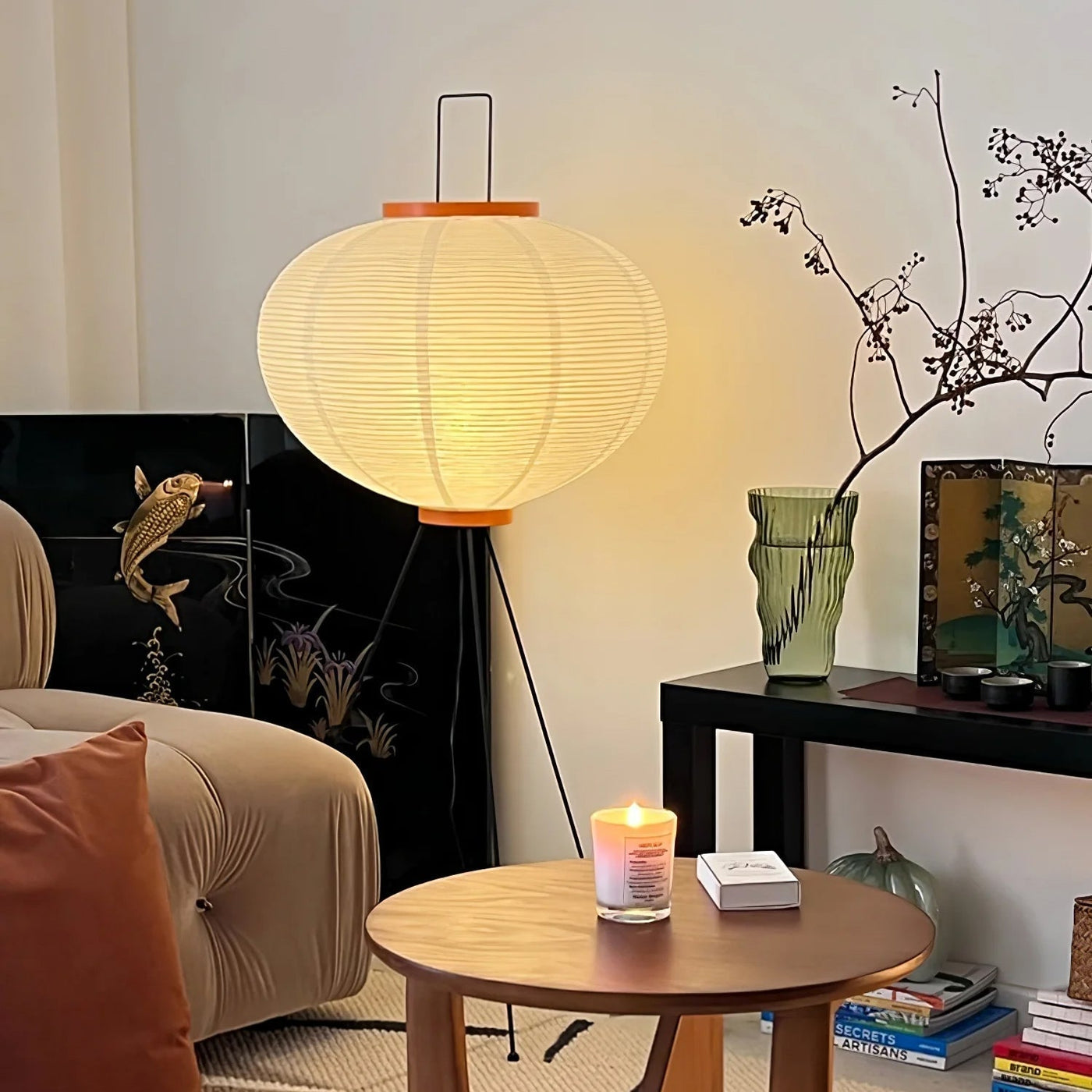 Rice Paper Floor Lamp – Minimalist Soft Glow Lighting for a Tranquil Ambience