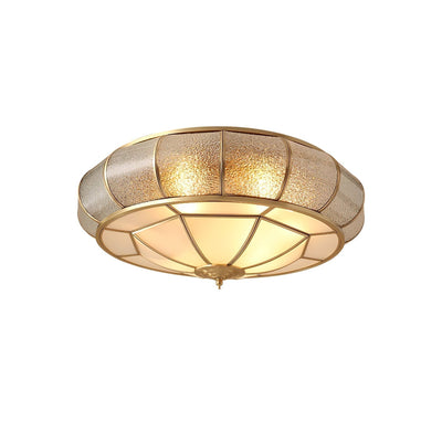 Round Textured Glass Ceiling Light – Timeless Elegance with Soft Illumination