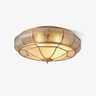 Round Textured Glass Ceiling Light – Timeless Elegance with Soft Illumination