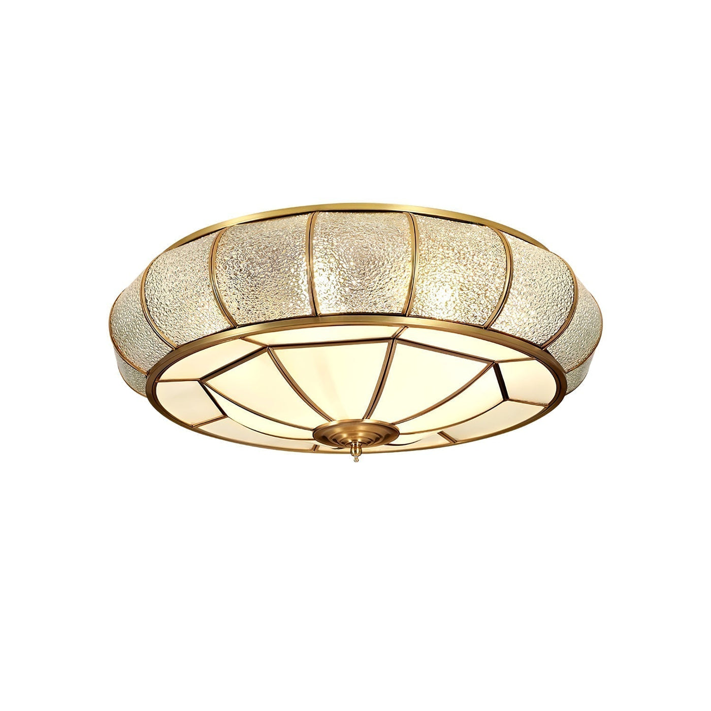 Round Textured Glass Ceiling Light – Timeless Elegance with Soft Illumination