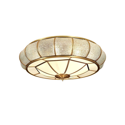 Round Textured Glass Ceiling Light – Timeless Elegance with Soft Illumination