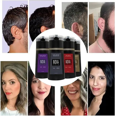 NovaHair Instant Dye Shampoo – Fast & Gentle Hair Coloring