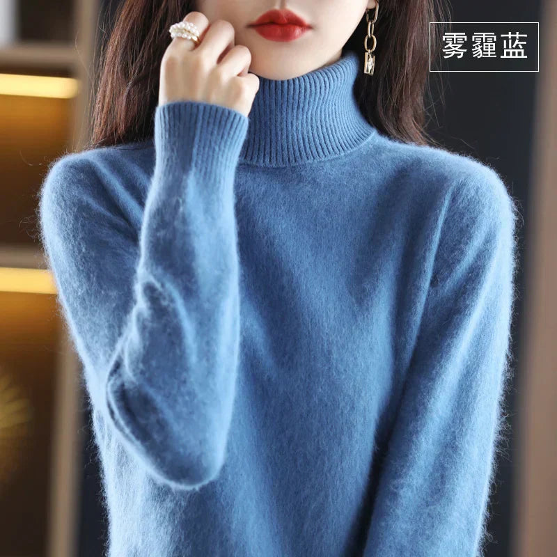 Emma Cashmere Turtleneck Sweater – Luxurious Softness & Timeless Elegance