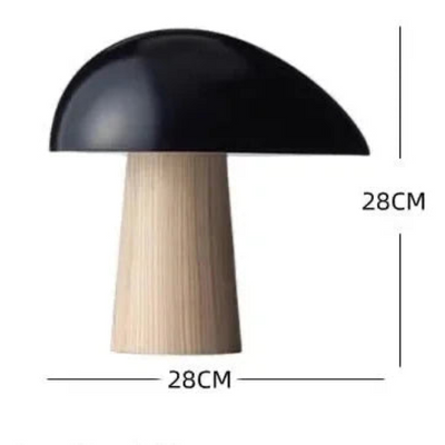 Juno Scandinavian Table Lamp – Modern Mushroom-Inspired Design with Wood Accents