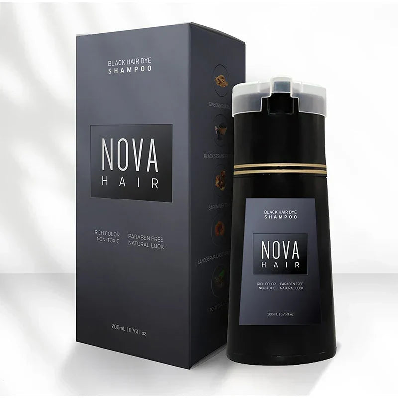 NovaHair Instant Dye Shampoo – Fast & Gentle Hair Coloring