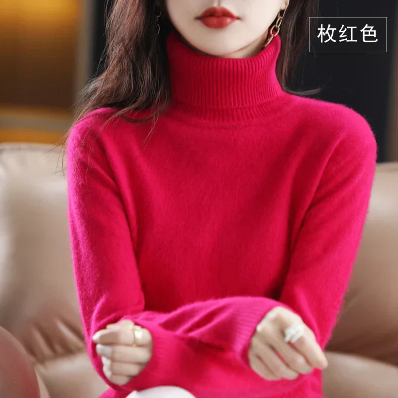 Emma Cashmere Turtleneck Sweater – Luxurious Softness & Timeless Elegance