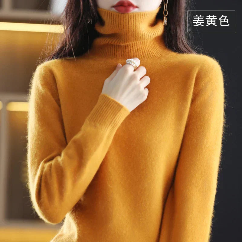 Emma Cashmere Turtleneck Sweater – Luxurious Softness & Timeless Elegance