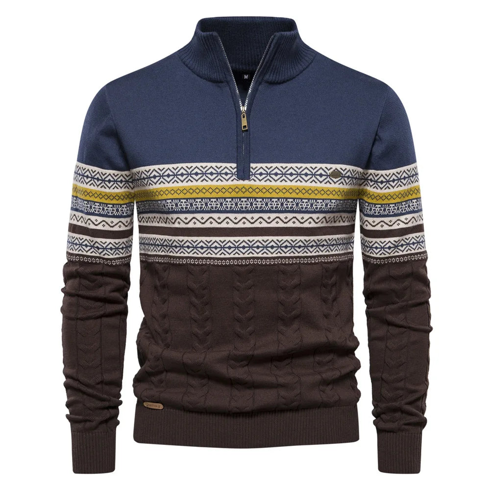 Garry Quarter-Zip Sweater – Timeless Style & Cozy Warmth in a Premium Cotton Blend
