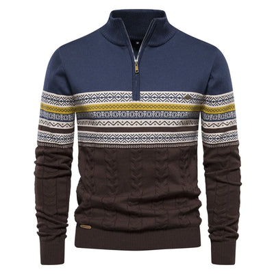 Garry Quarter-Zip Sweater – Timeless Style & Cozy Warmth in a Premium Cotton Blend