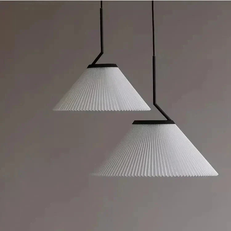 Nordic Pleated Cream Pendant Light – Soft Elegance for Modern Interiors