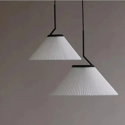 Nordic Pleated Cream Pendant Light – Soft Elegance for Modern Interiors
