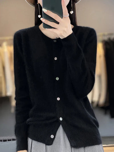 Pure Mink Cashmere Cardigan – Luxurious Warmth and Timeless Style